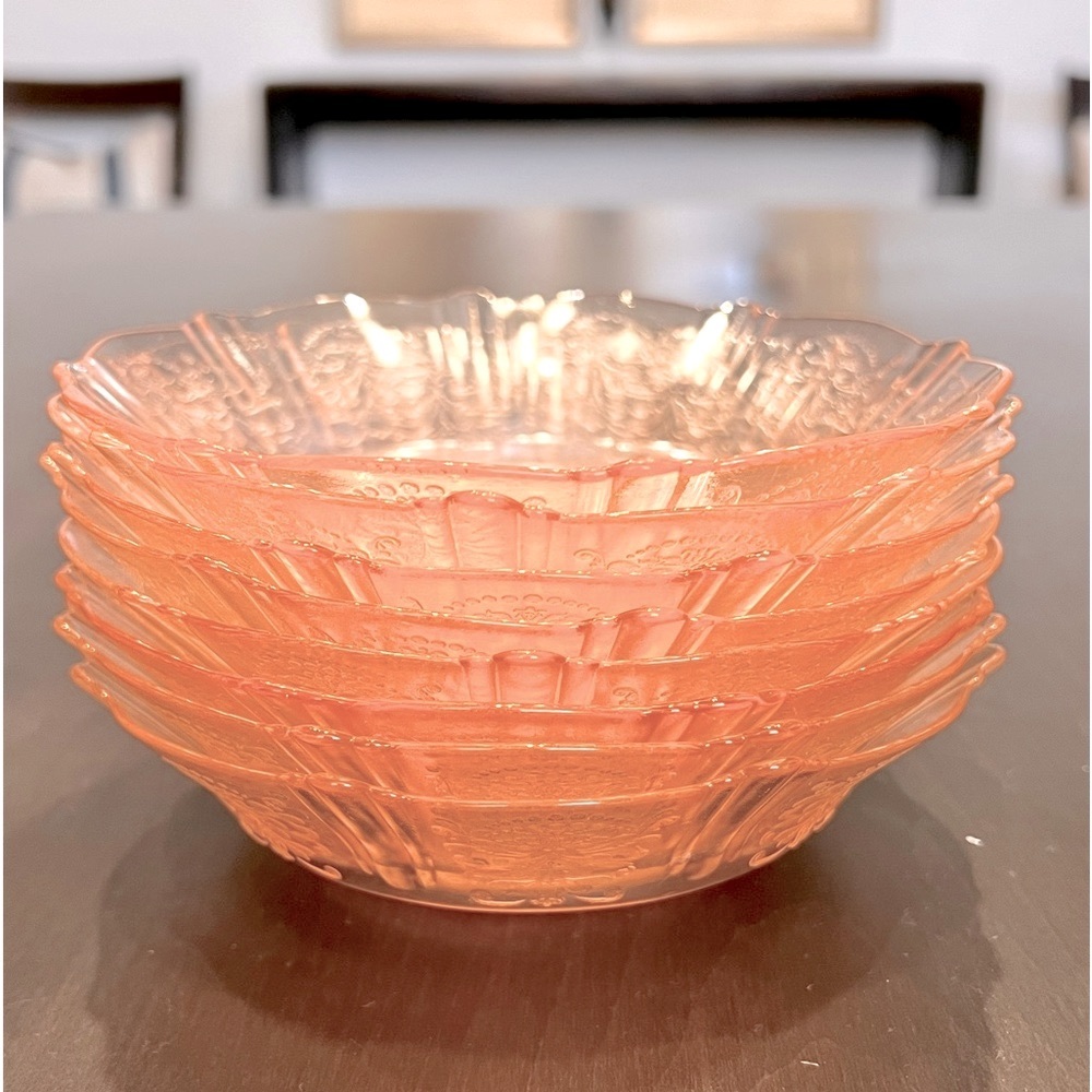 Macbeth Evans American Sweetheart Pink Depression Glass Berry Bowls (set of 8)
